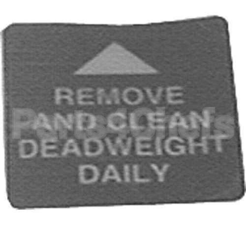 16912 Compatible Henny Penny Decal, Remove/Clean Dead Weight Daily