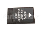 16912 Henny Penny Label Dead Wt Valve