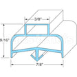 1701087 Compatible Delfield Gasket, Door