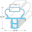 1701186 Compatible Delfield Door Gasket
