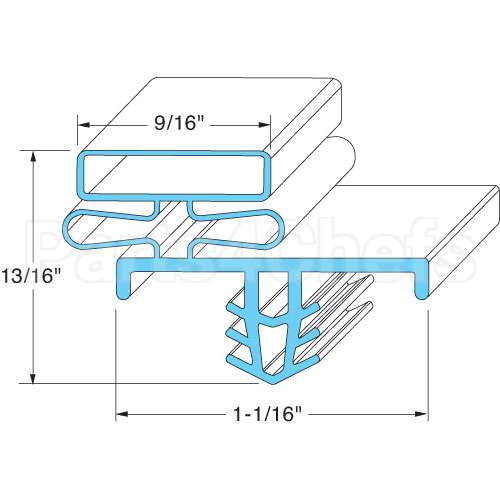 1701288 Compatible Delfield Door Gasket