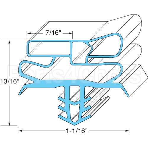 1701289 Compatible Delfield Gasket, Door
