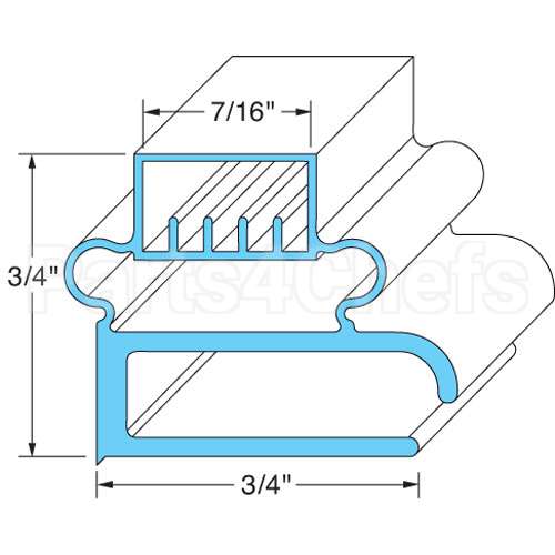 1702146 Compatible Delfield Gasket, Door