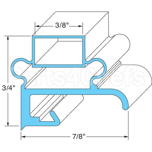 1702199 Compatible Delfield Door Gasket 15 1/8" X 21 3/8"