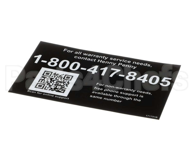 171751 Henny Penny Label-Tech Support, Us-Can