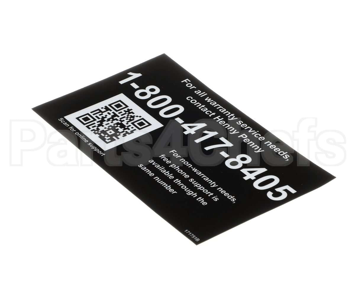 171751 Henny Penny Label-Tech Support, Us-Can