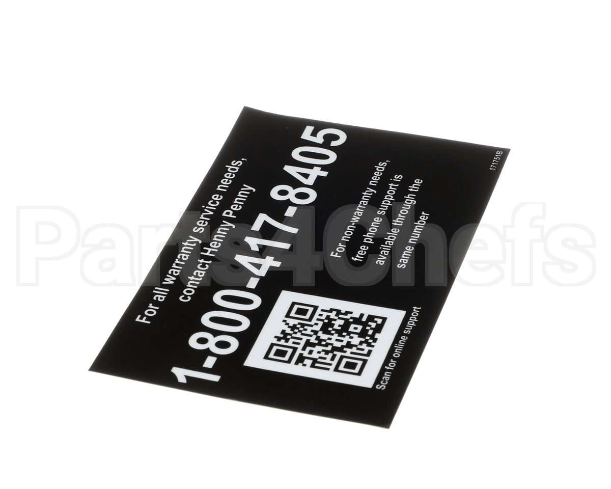 171751 Henny Penny Label-Tech Support, Us-Can