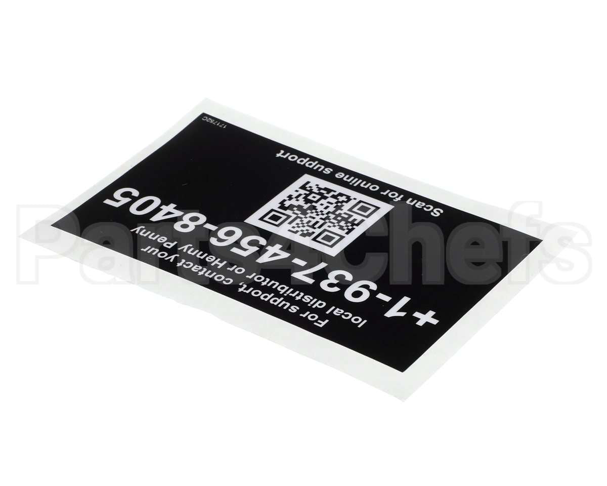 171752 Henny Penny Label-Tech Support, Intl