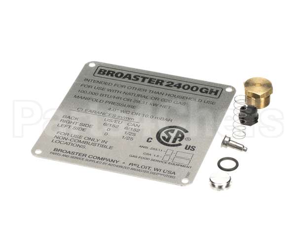 17714 Broaster Kit- Conversion, 2400Gh To Ng