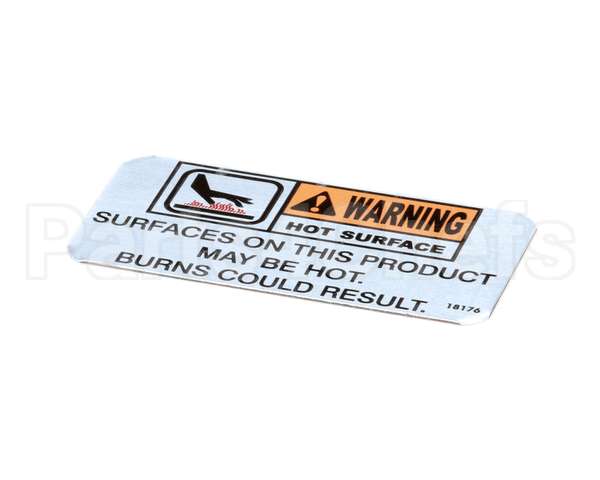 18176 Henny Penny Label-Warning Hot