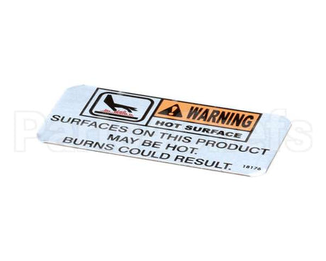 18176 Henny Penny Label-Warning Hot