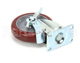 18301-5222 Carter Hoffmann 5 Swivel Red Poly,Brake Delrin