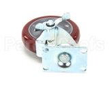 18301-5222 Carter Hoffmann 5 Swivel Red Poly,Brake Delrin