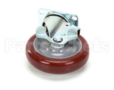 18301-5222 Carter Hoffmann 5 Swivel Red Poly,Brake Delrin