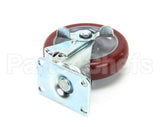 18301-5222 Carter Hoffmann 5 Swivel Red Poly,Brake Delrin