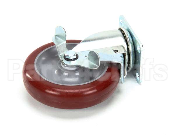 18301-5222 Carter Hoffmann 5 Swivel Red Poly,Brake Delrin