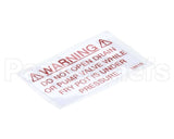 18615 Henny Penny Label - Drain Valve Warning