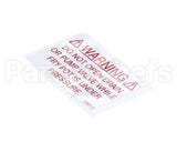 18615 Henny Penny Label - Drain Valve Warning
