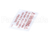 18615 Henny Penny Label - Drain Valve Warning