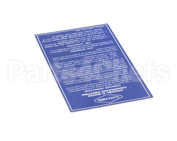 18899 Gaylord C6000 Mylar Faceplate