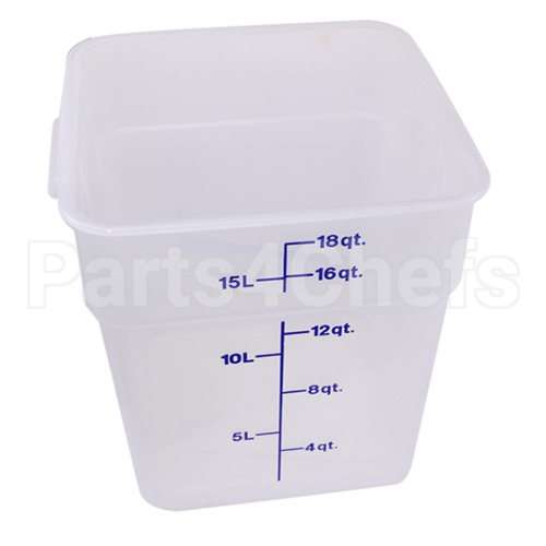 18SFSPP190 Compatible Cambro Container Sq 18Qt Semi-Clr
