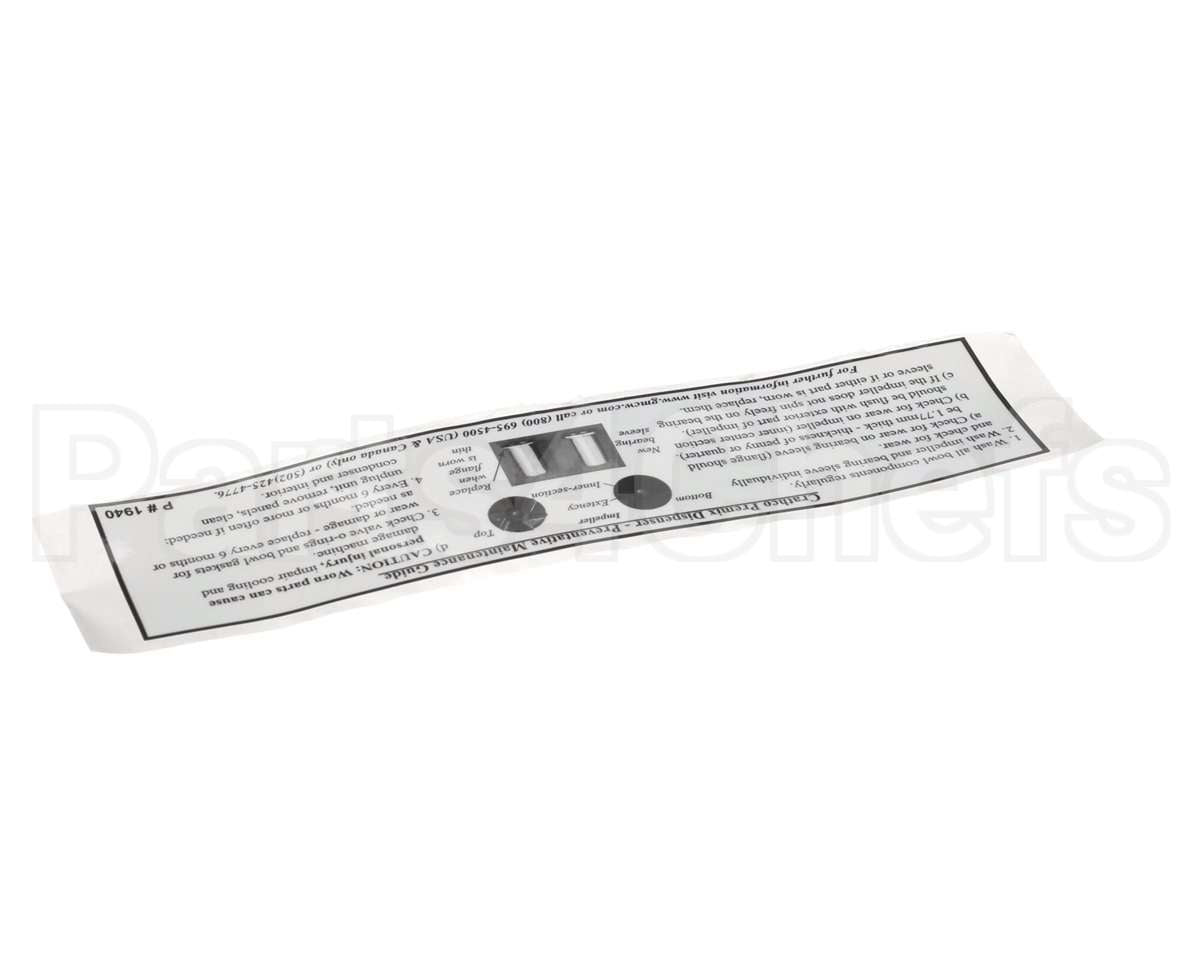 1940 Grindmaster Cecilware Decal, Maintenance Guide