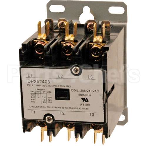 2-01-013 Compatible Hatco Contactor (3 Pole, 25Amp, 240V)