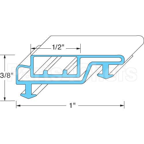 20-11389-0007 Compatible Anthony Door Gasket 28-3/4W X 76L Od