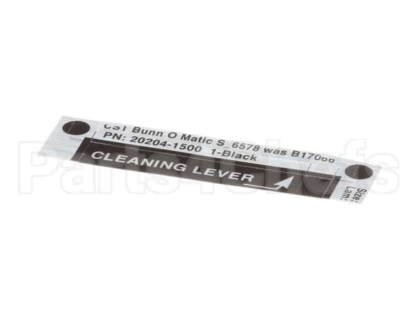 20204.1500 Bunn Decal, Cleaning Lever