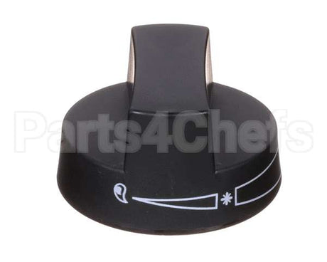 2080 Crown Verity Knob, Black