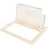 20HPLN-150 Compatible Cambro Lid, H-Pan, 1/2 Sz, Fliplid, Notch