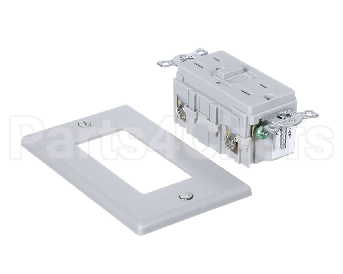 212372 Duke Recpt, 5-15Gfci Dup Gray 15A 1