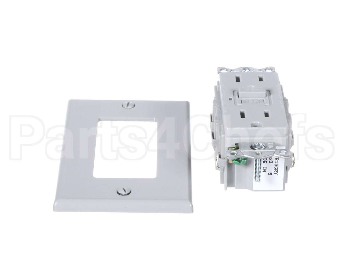 212372 Duke Recpt, 5-15Gfci Dup Gray 15A 1