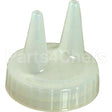 2200-13 Compatible Vollrath Ketchup Lid - Double Tip, Clear