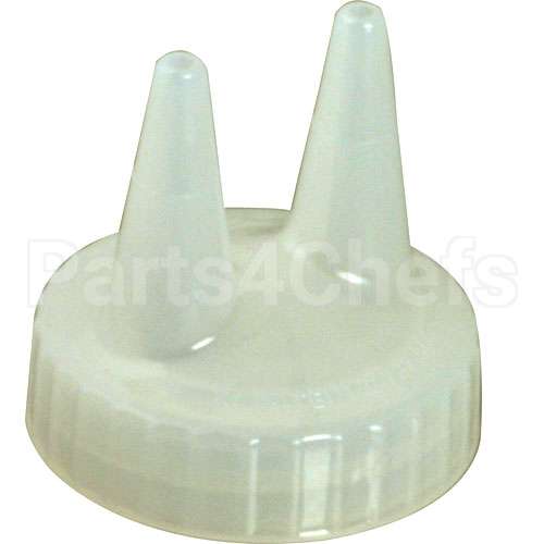 2200-13 Compatible Vollrath Ketchup Lid - Double Tip, Clear