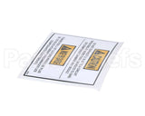 22818 Henny Penny Label-Caution V To Gnd Max