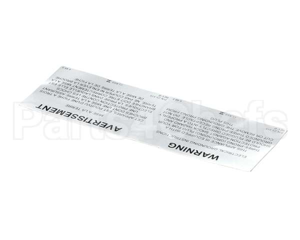 23315 Ultrafryer Decal, Warning Electrical Grou