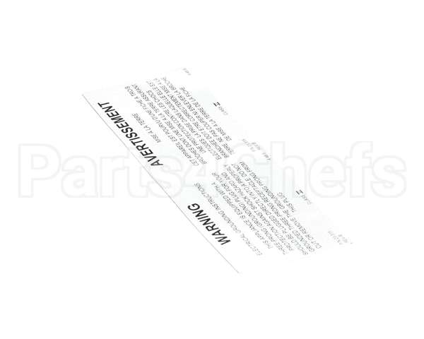 23315 Ultrafryer Decal, Warning Electrical Grou