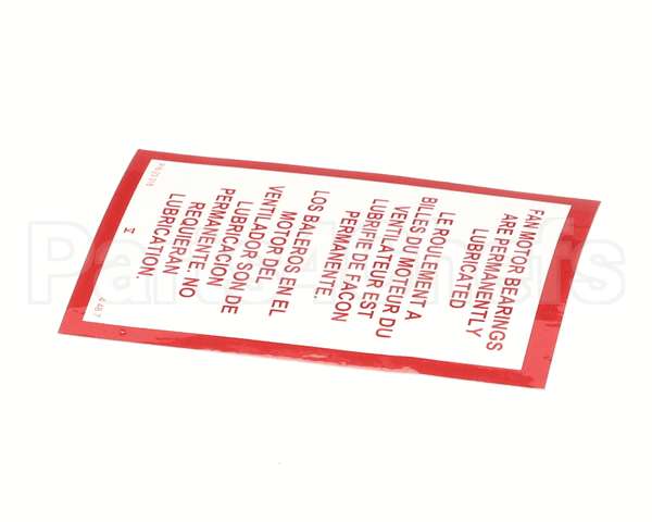 23318 Ultrafryer Decal, Fan Motor Wht Vinyl