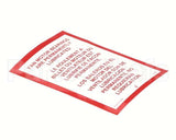 23318 Ultrafryer Decal, Fan Motor Wht Vinyl