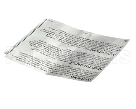 23376 Ultrafryer Decal, Warning -Improper Insta