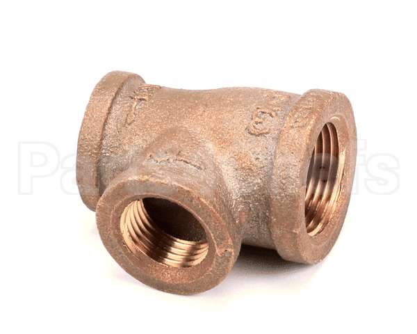 250102 Market Forge Tee Brass 3/4X1/2X1/2