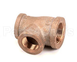 250102 Market Forge Tee Brass 3/4X1/2X1/2