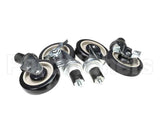 250500 Town Food Service Casters Set Of 4, 5 Dia. (2 W/ & 2 W/O B
