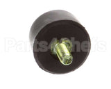25137.0002 Bunn Foot,Blk Sbr-.75Odx.48Ht 8-32