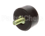 25137.0002 Bunn Foot,Blk Sbr-.75Odx.48Ht 8-32