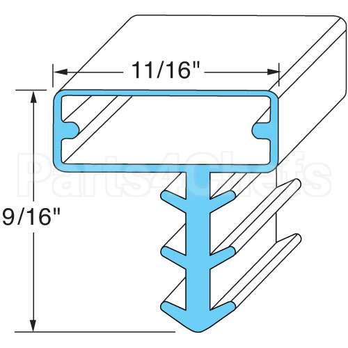 255671075 Compatible Kolpak Door Gasket - 36-1/4" X 79"
