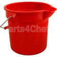 261400RED Compatible Rubbermaid Bucket 14 Qt, 12"Od, Red