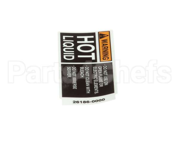 26186.0000 Bunn Decal, Warning Hot Liquid