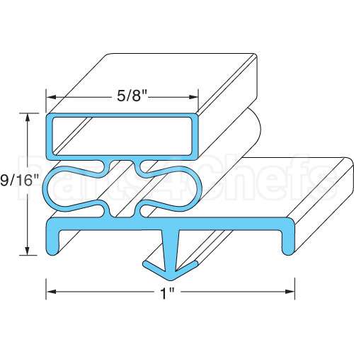 266379-1 Compatible Traulsen Gasket, Door
